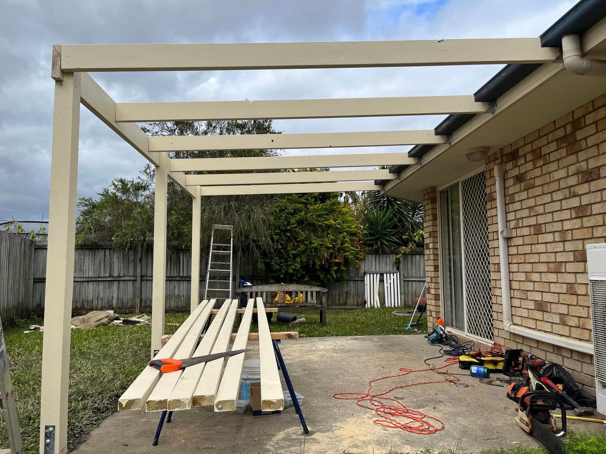Patio Cover Installation - Before